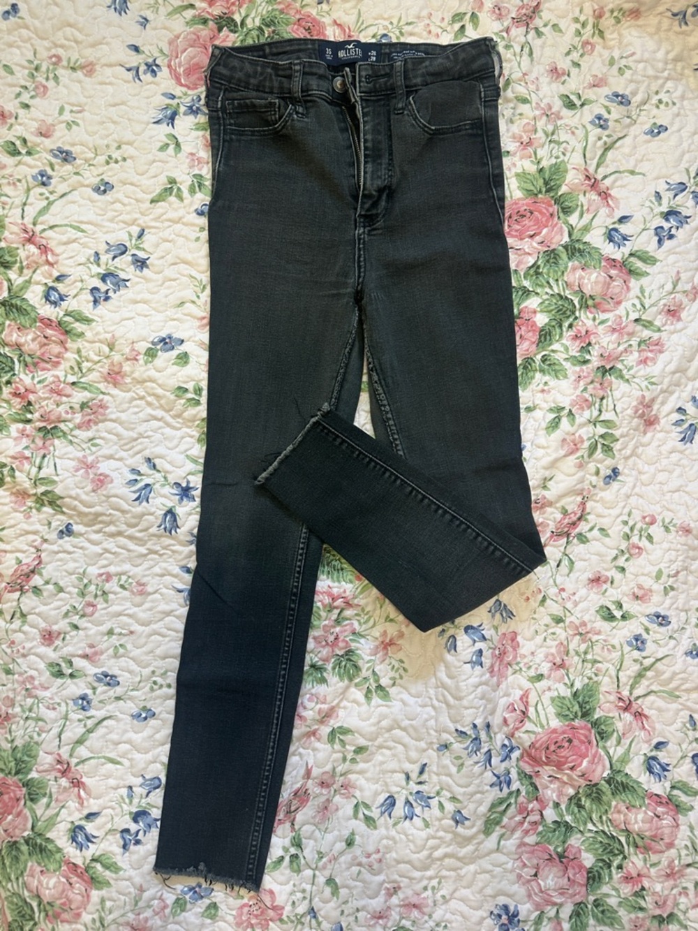 Hollister Women's Dark Black Skinny Jeans